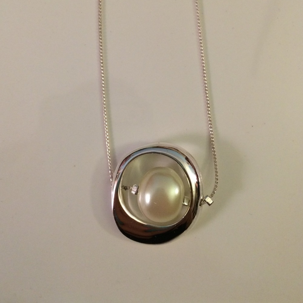 Silver Pearl Necklace